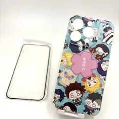 ☘️大特価☘️iPhone 15 Pro 用　ケース　全面保護シートセット　アニメ