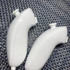 【フルメンテナンス】Wii WiiU ヌンチャク ホワイト 白色 2個セット b