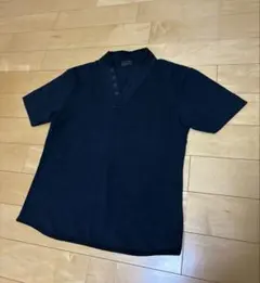 COMME CA DU MODE MEN 半袖VネックTシャツ　黒のサムネイル