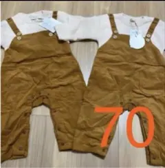 新品タグ付き　テータテート ロンパース　70