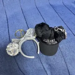 ミッキー　マウス　キーホルダー　ディズニー　キーホルダー　帽子　カチューシャ