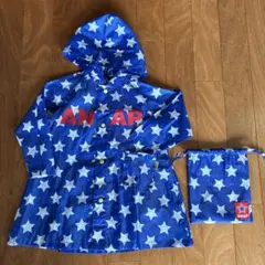 ANAP キッズ レインコート 収納袋付き 100cmのサムネイル