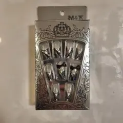 シルバー ブラック ネイルチップ 10個入り