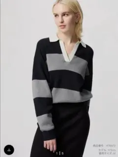 UNIQLO スムースコットンリラックスポロセーター