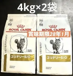 ロイヤルカナン猫ユリナリーS/O4キロ×2袋 賞味期限28年1月 - メルカリ