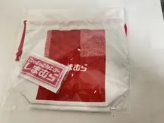 しまむら オリジナルランチ巾着 ホワイト レッド　未開封のサムネイル