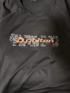 phiten フラワーパターンスポーツシャツ 黒