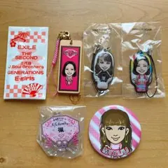 E-girls 缶バッチ クリーナー 千社札 セット