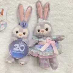ステラルー　2点セット　ぬいぐるみチャーム　ぬいぐるみバッジ　カラフルハピネス