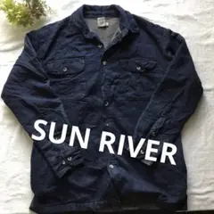 SUN RIVER 長袖デニムシャツ M 裏地ネルシャツ　古着