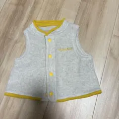 mont-bell フリースベスト グレー/イエロー　70センチ