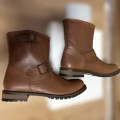 新品 箱付き エンジニアブーツ M ショートブーツ バックル付き