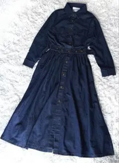 MAISON BREEZE ウエストシェイプ デニムシャツワンピース