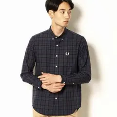 FRED PERRY タータンチェック ボタンダウンシャツ Mサイズ F4528のサムネイル