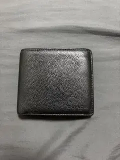 COACH ブラックレザー 二つ折り財布