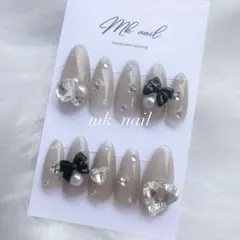 現品　ワンホンネイル　フレンチガーリー　ちゅるん　韓国　量産系