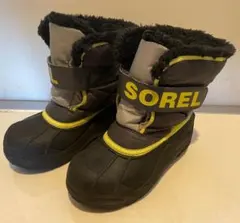 SOREL スノーブーツ 13 USA グレー・イエロー（18センチ）