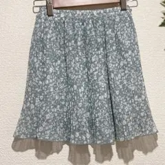 【エアリーモモ】花柄プリーツスカート 100cm