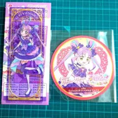 キュアキュンキュン 映画名探偵プリキュア 缶バッジ コースター 紫雨