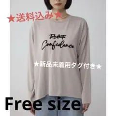 【AZUL by moussy】シシュウロゴロンT（ライトグレー）