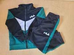 FILA ジャージ上下セット 黒/緑/白