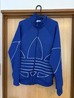 adidas トレフォイルロゴ ジャージ ブルー