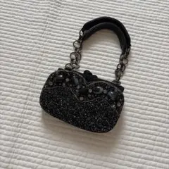 JAMIN PUECH ビーズ装飾 ミニバッグ　黒