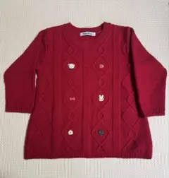familiar 赤　セーター