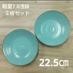 軽量7.0浅鉢 ブルー ２枚セットのサムネイル