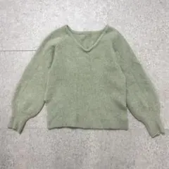 ドレスレイブ　ラクーンストレッチ2WAYニットプルオーバー　ミントグリーン