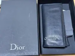 【美品】Christian Dior ATELIER 長財布 ブラック レザーのサムネイル