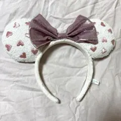 ディズニー カチューシャ ミニーマウス風 ハート模様