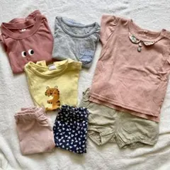 半袖Tシャツ　ショートパンツ　ズボン　まとめ売り　保育園　80 90 女の子