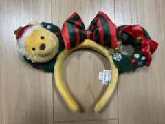 香港ディズニーランド★くまのプーさん　クリスマス　カチューシャ★新品未使用品
