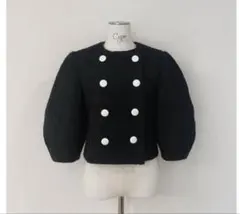 cygne シーニュ　レザーボタンツイードジャケット　Lydie+ ブラック cygne シーニュ レザーボタンツイードジャケット Lydie+ ブラック