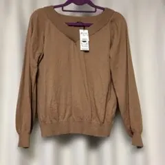 INGNI Vネックニット 長袖 ブラウン