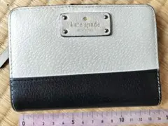 ケイト・スペード　二つ折り財布　バイカラー　オフホワイト&ブラック