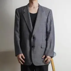 LANVIN シングルテーラードジャケット 背抜き グレー/DW383