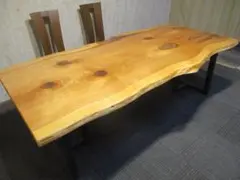 1646□ 屋久杉 テーブル ダイニング ローテーブル 座卓 一枚板 天板