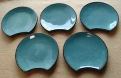 橘吉 たち吉 九重青磁 銘々皿 5枚組 箱有り 食器 和食器 お皿 陶器