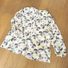 MARELLA SPORT マレーラ　ボタニカル　花柄　長袖シャツ　薄手のサムネイル