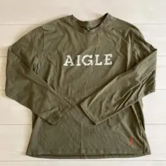 AIGLE オリーブ 長袖カットソー　XLのサムネイル