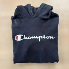 Champion チャンピオン パーカー ブラック L ロゴ フーディ 紐なしのサムネイル