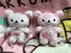 【お顔厳選】リラックマ　コリコグストア　ぶらさげぬいぐるみ　桜　２点セット