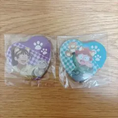 忍たま乱太郎 ナンジャ ハート型缶バッジ 乱太郎 尾浜勘右衛門