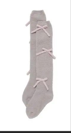 【新品未使用】Gelato Piqueプードルリボンソックス グレーピンク