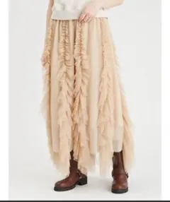 【新品タグ付】FURFUR チュールフリルスカート