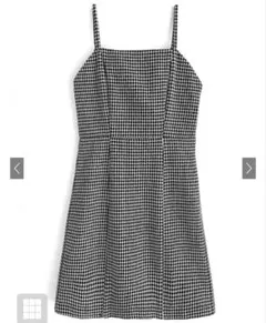 GRL 千鳥格子柄ツイードミニキャミワンピース