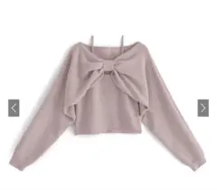 デザインニットトップス×キャミソール[an1360]