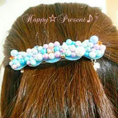 白雪姫の冬のゴージャスpearlバレッタ☆★*